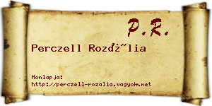 Perczell Rozália névjegykártya